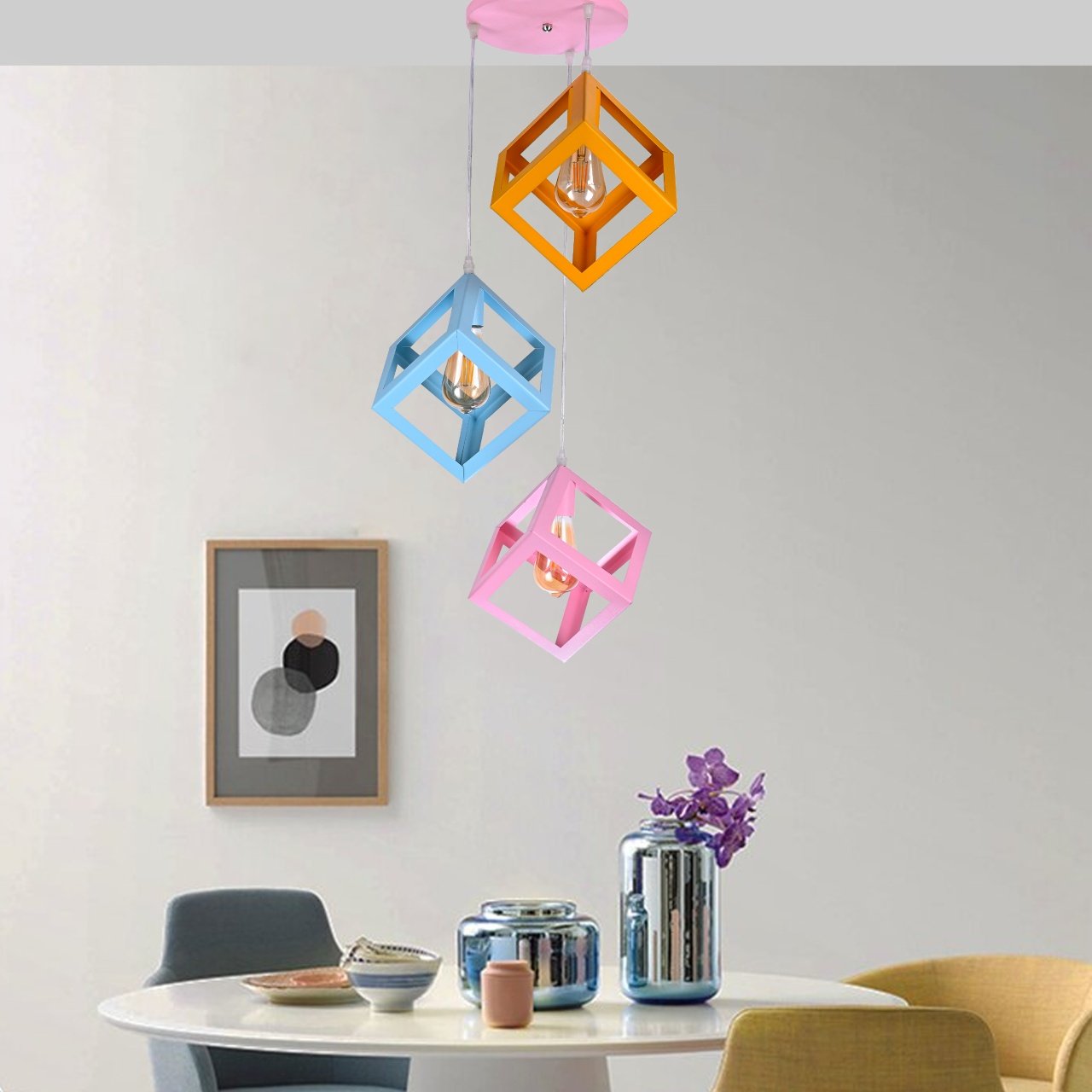 3 Of Cube Ceiling Lamp