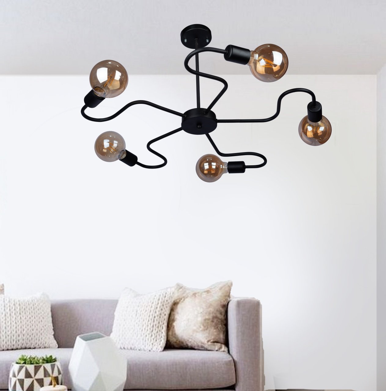 Decoration Ceiling Lamp With 5 Arm