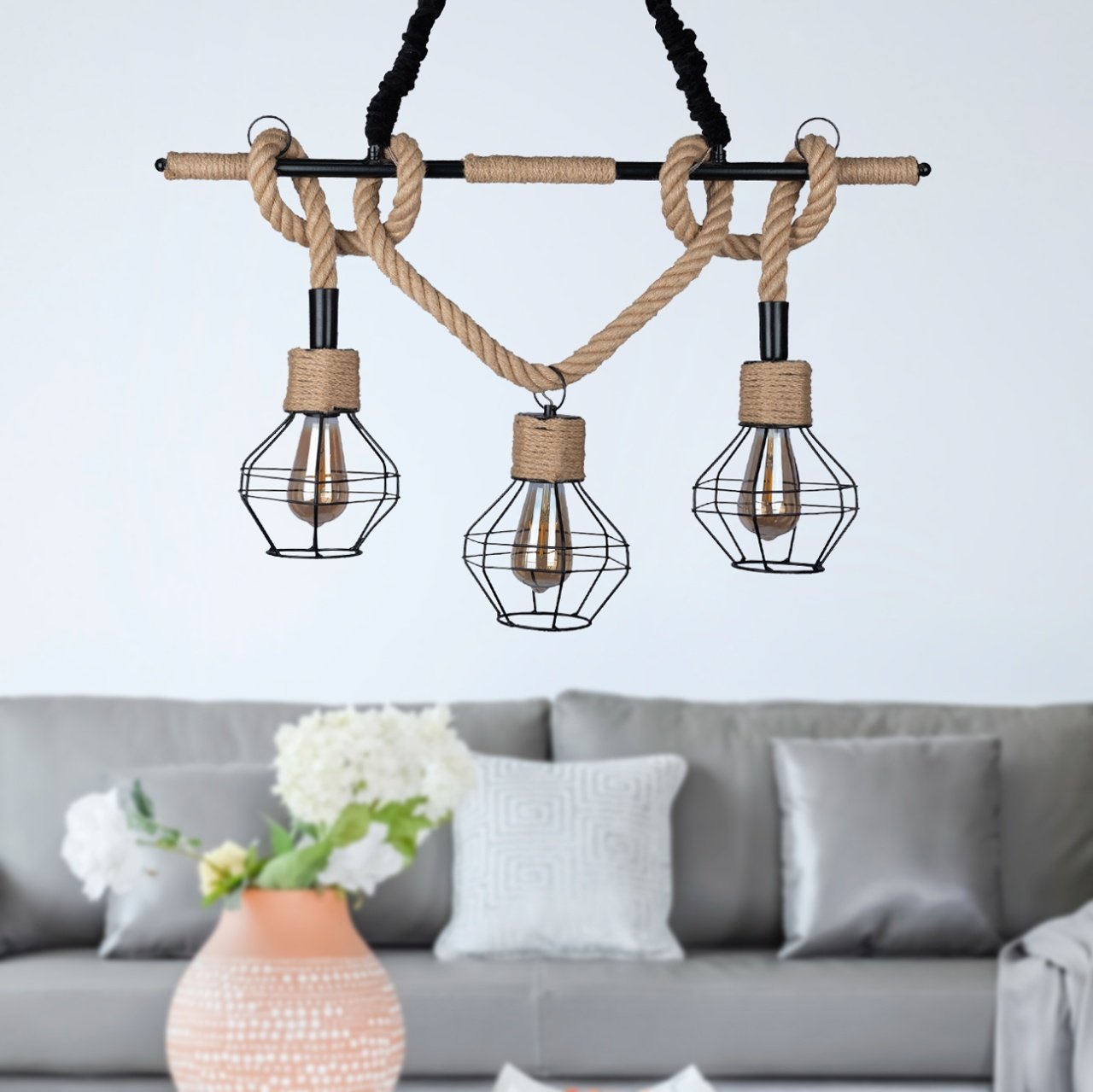 3 Light Rope Ceiling Lamp