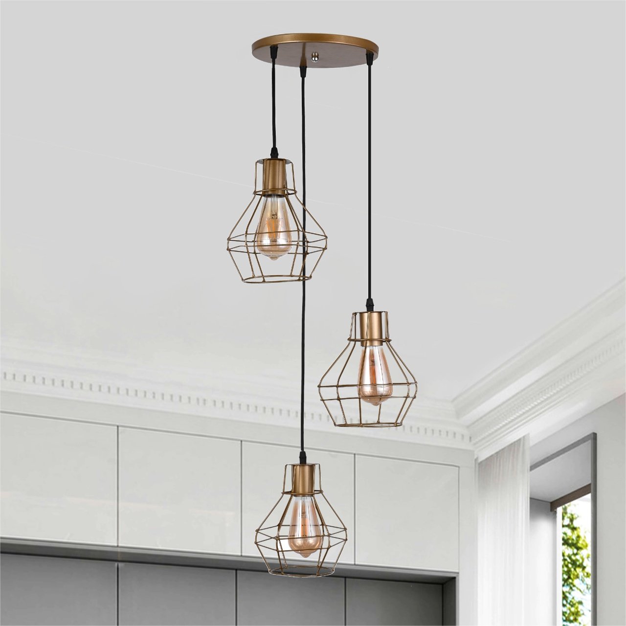 3 Light Cable Ceiling Lamp