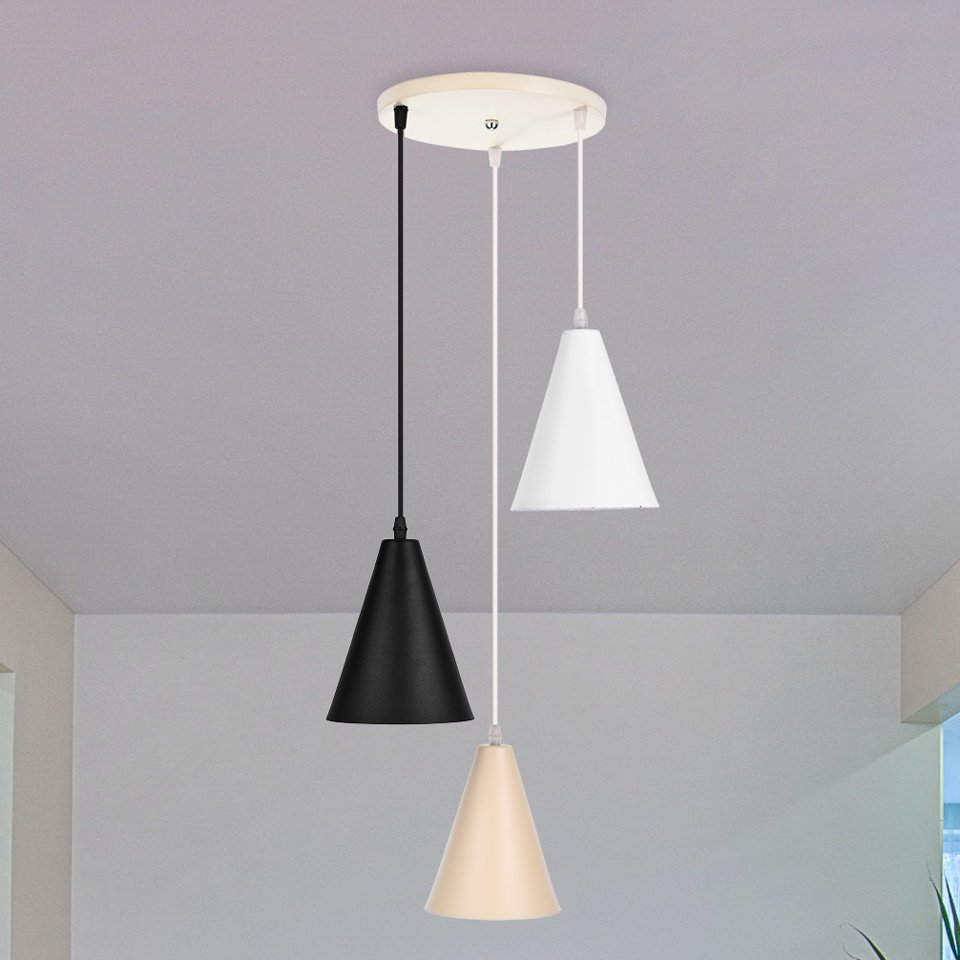 Ply Perforated Triple Ceiling Lamp