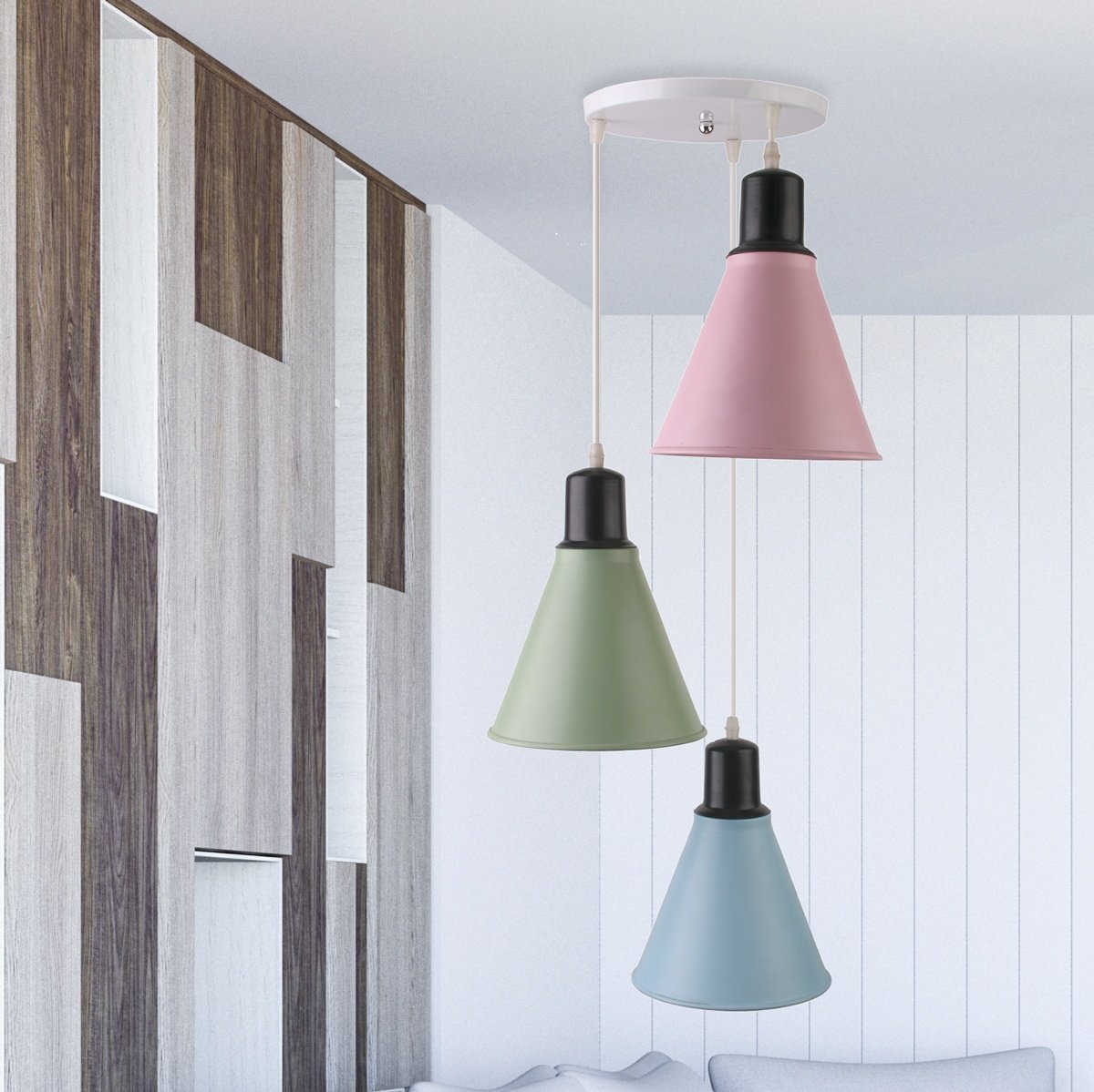 Ply Perforated Triple Ceiling Lamp