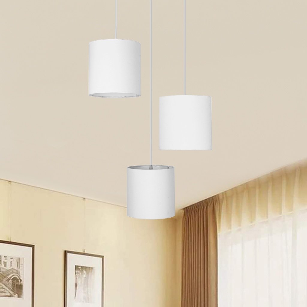 Fabric Triple Ceiling Lamp