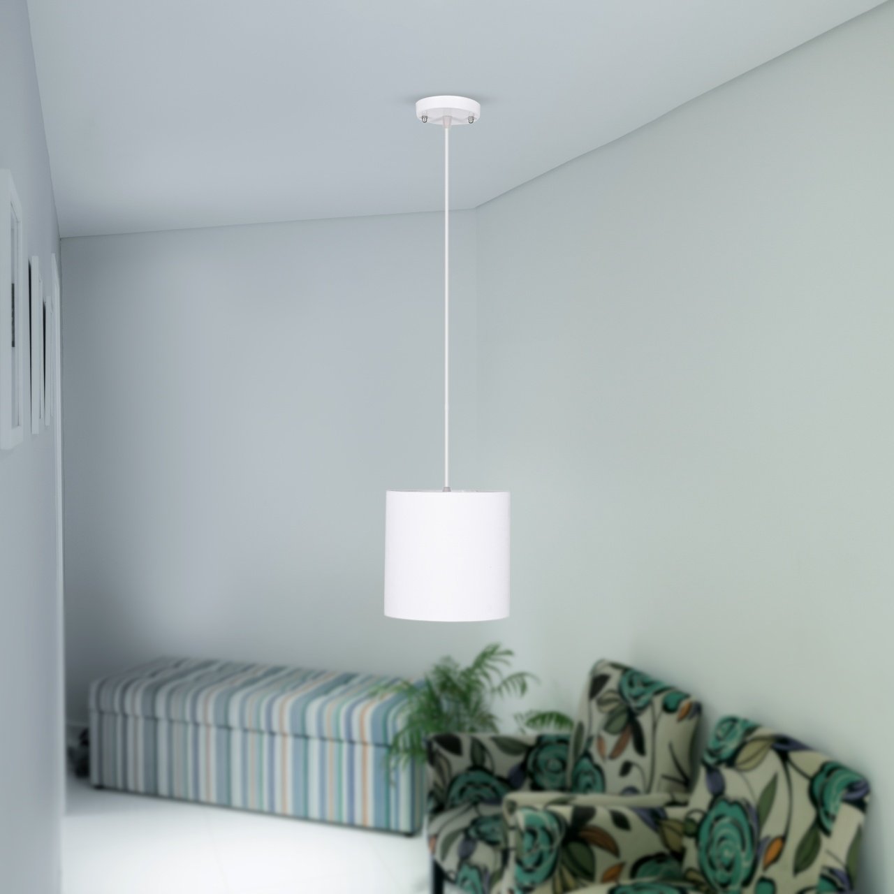 Fabric Ceiling Lamp - Single