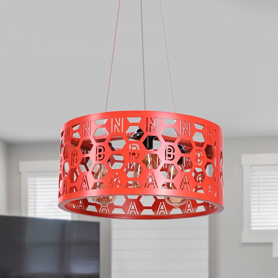 Dcorative wood Ceiling Lamp - 3 Lights