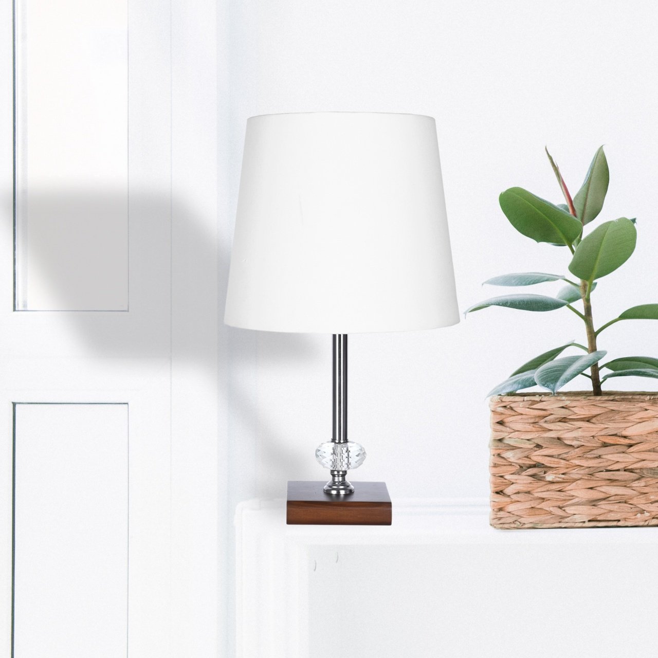 Table Lamp With Wood Base - 1 Light