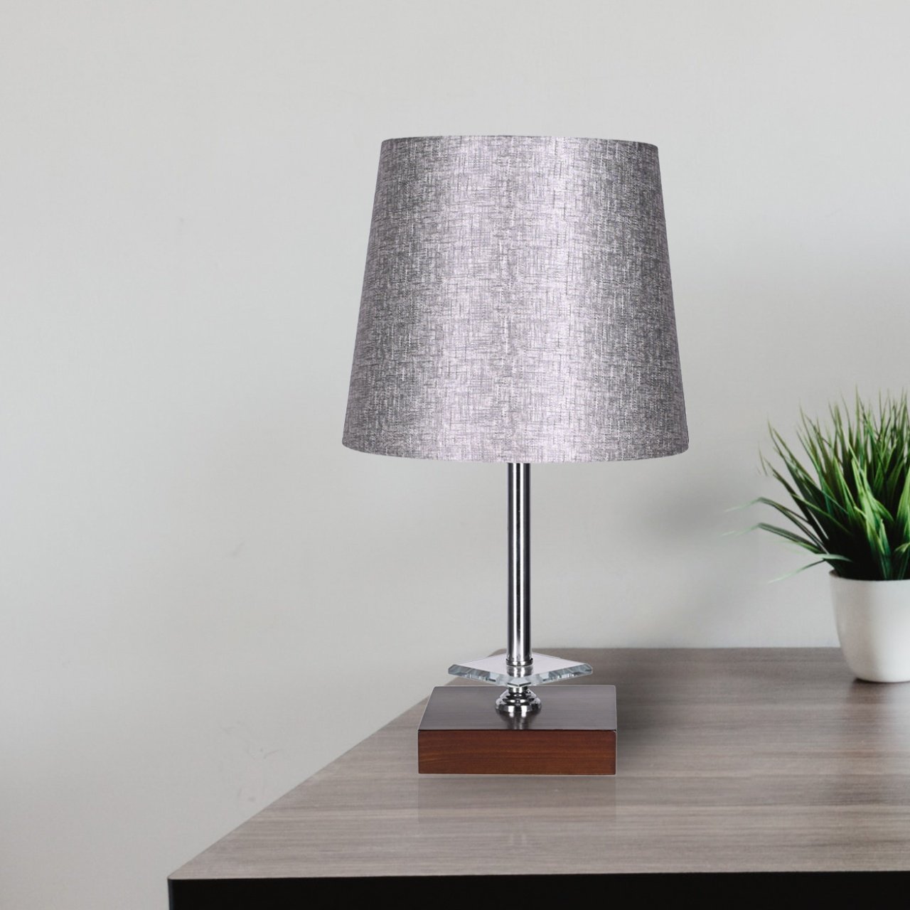 Table Lamp With Wood Base - 1 Light