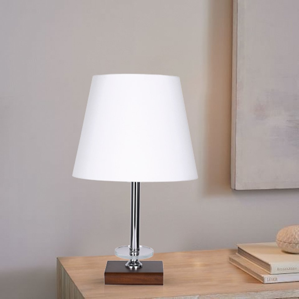 Table Lamp With Wood Base - 1 Light