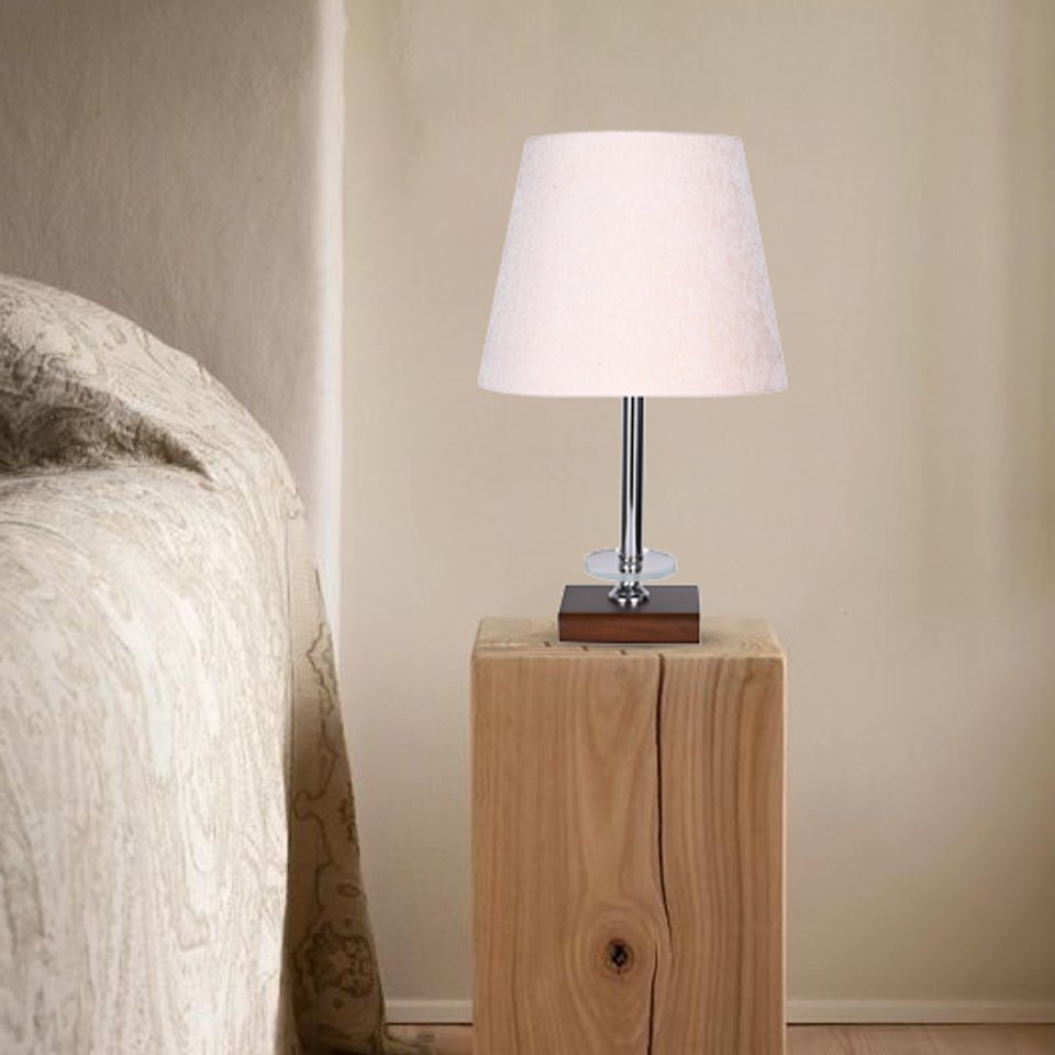 Table Lamp With Wood Base - 1 Light