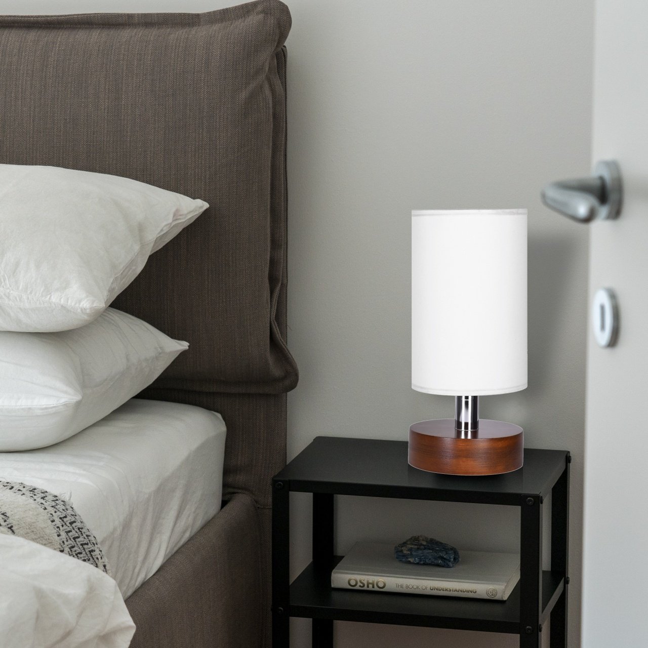 Table Lamp With Wood Base - 1 Light