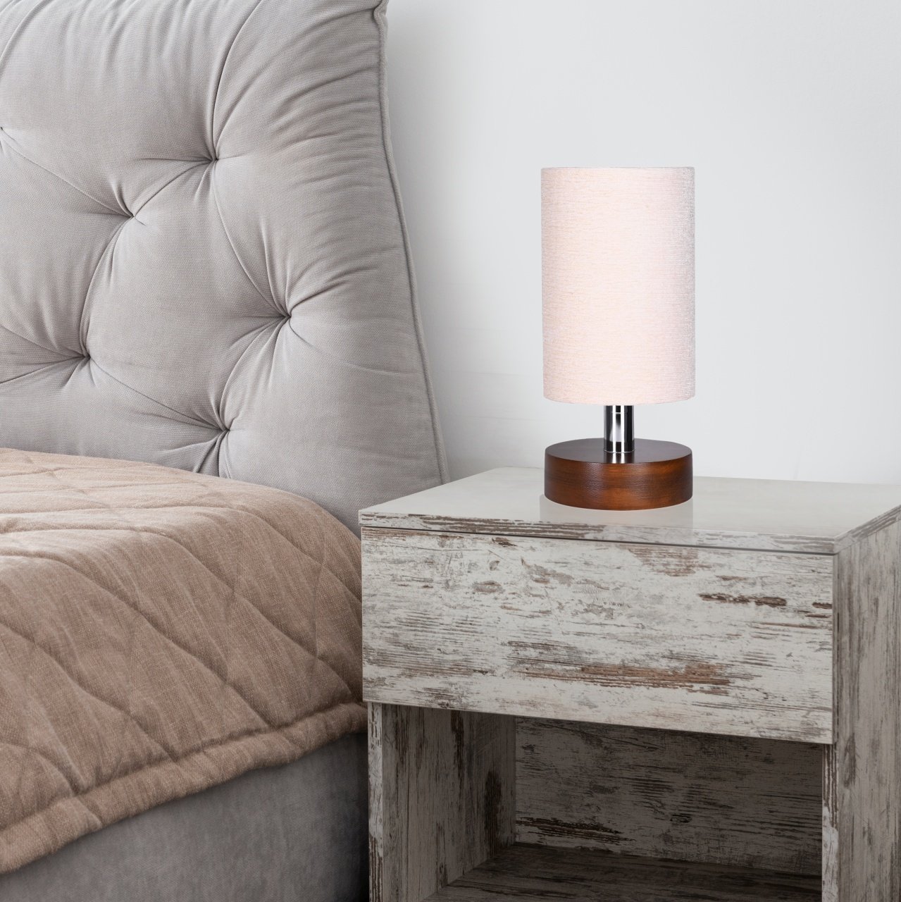 Table Lamp With Wood Base - 1 Light