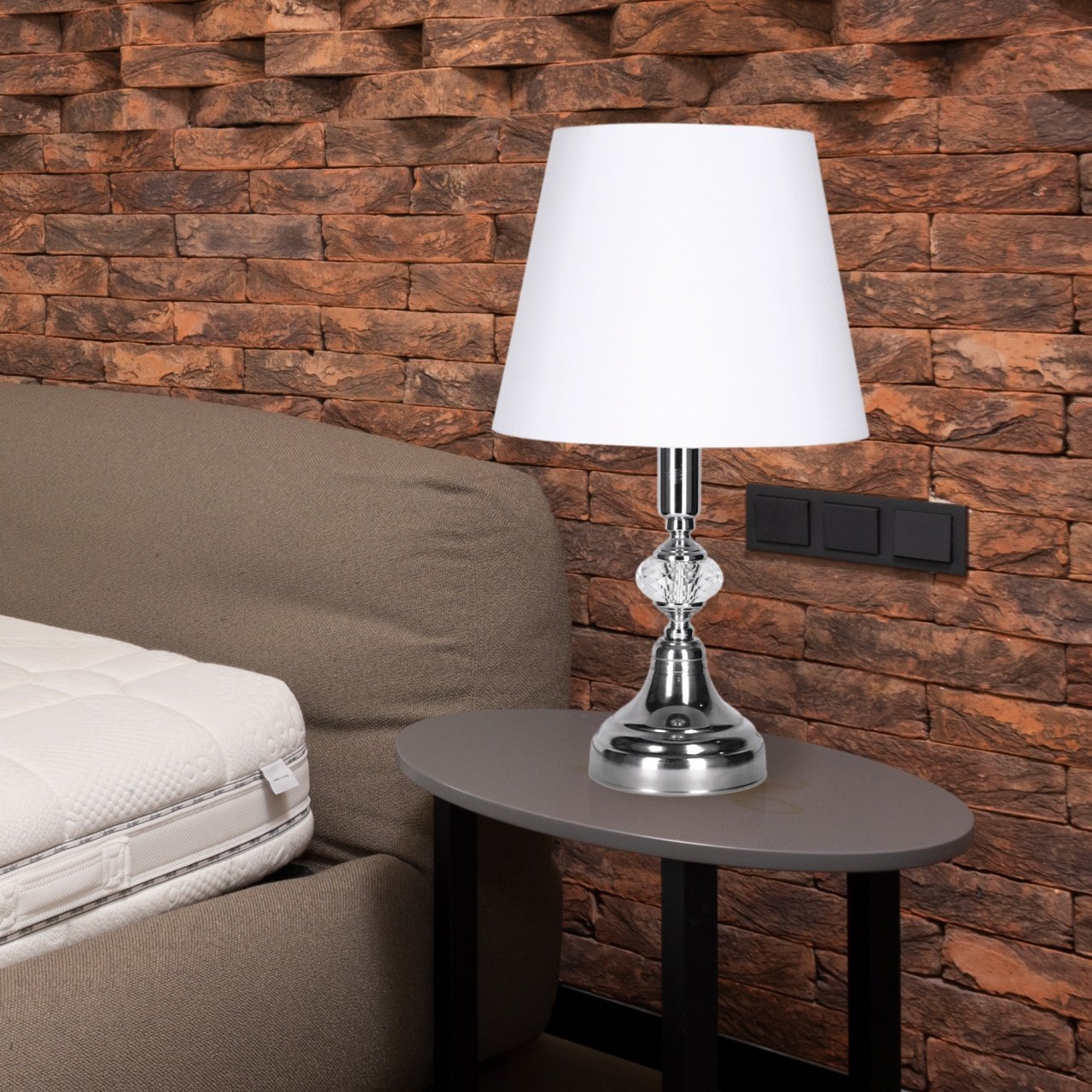 Table Lamp With Wood Base - 1 Light