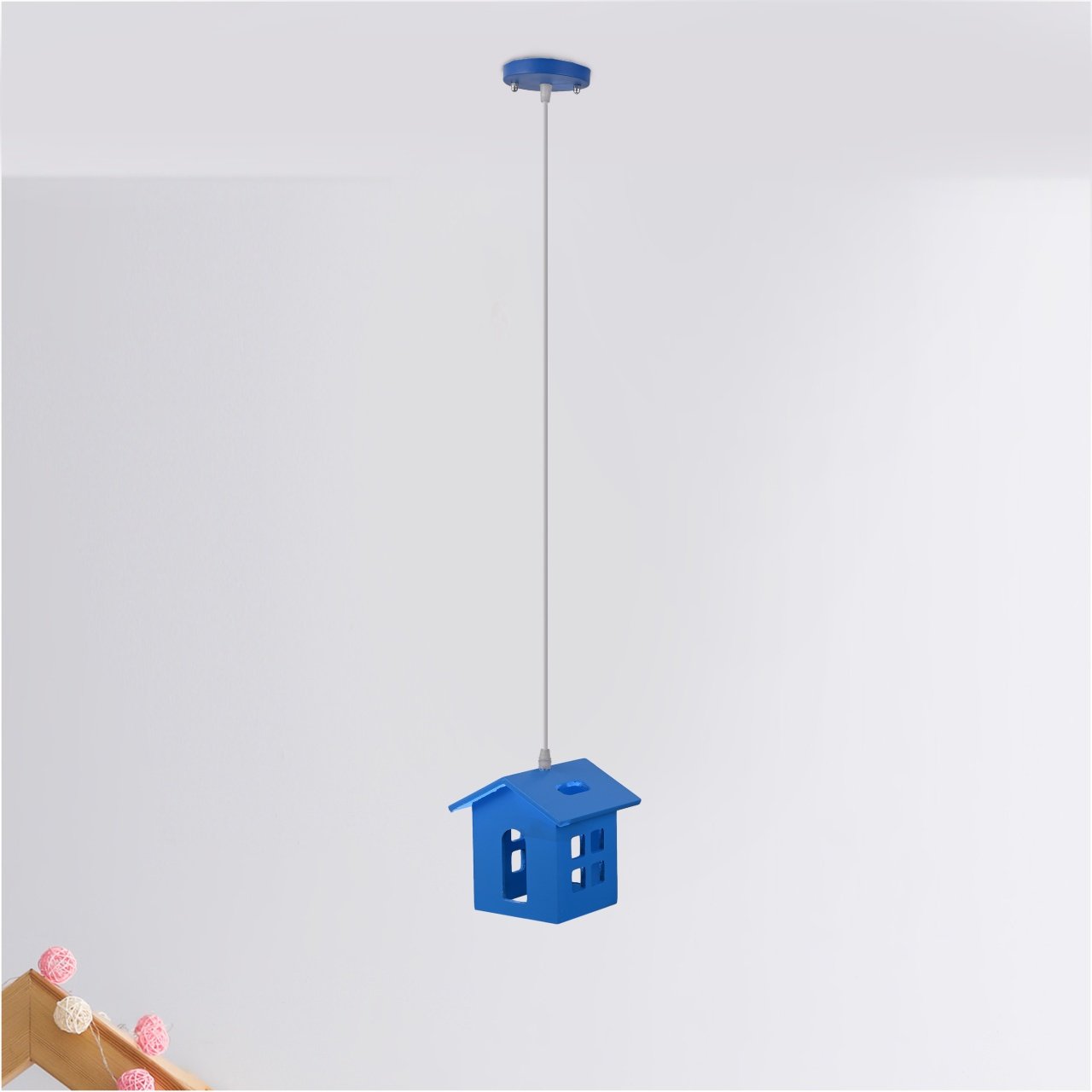 Wooden House Ceiling Lamp - Single