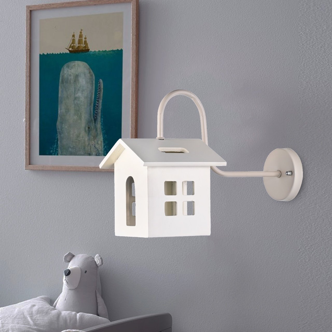 Wooden House Wall lamp